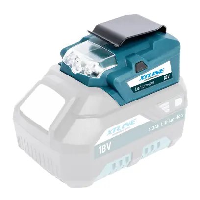 Nabíječka s LED svítidlem 18 V, 60 lm 1.5 A