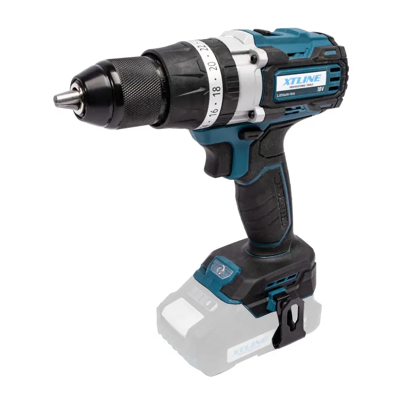 Aku vrtačka s příklepem bezuhlíková 18 V, 70 Nm