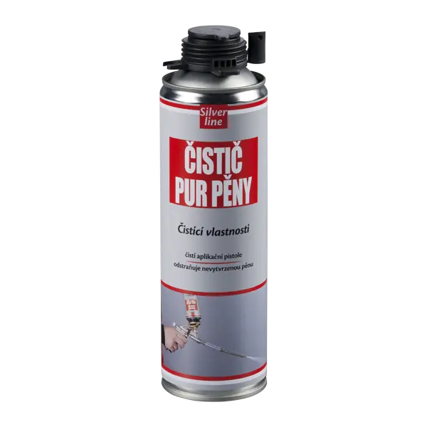 Čistič PUR pěny Silver Line 500 ml pistolová dóza transparentní