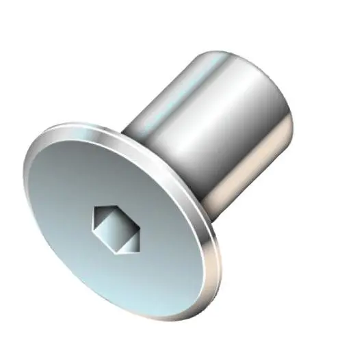 Matice spojovací nábytkářská M6x17/17 ZB