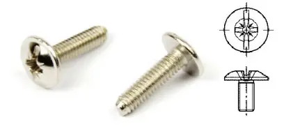 Šroub spojovacího článku  M4x15 Nikl samostatný