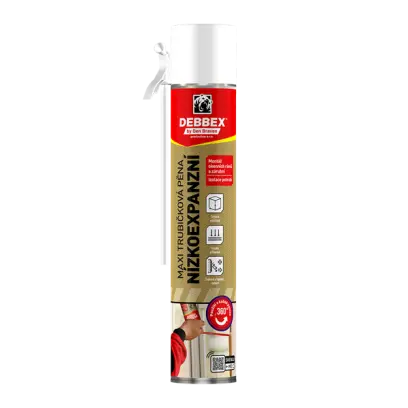 Maxi trubičková nízkoexpanzní pěna 825 ml trubičková dóza žlutá