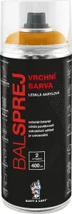 BALSPREJ vrchní univerzální akrylová barva ve spreji, RAL 1003 signální žlutá, 400 ml