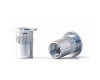 Matice nýtovací plochá M10x19,5 (1,0-3,5) vroubkovaná otevřená, ocel - Bralo