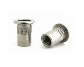 Matice nýtovací plochá M4x9,5 (0,5-2,0) vroubkovaná otevřená, nerez A2 - Bralo