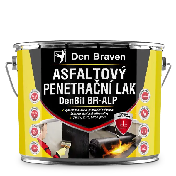 DenBit BR-ALP - Asfaltový penetrační lak 4,5 kg plechovka