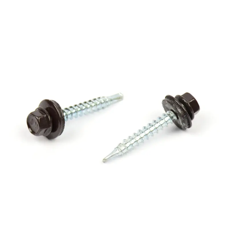 Farm. vrut s EPDM podložkou 4,8x35 RAL 8019 Šedohnědá