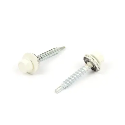 Farm. vrut s EPDM podložkou 4,8x35 RAL 9010 Bílá