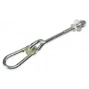 Hák houpačkový kyvný s karabinou M12x230mm Zn - metrický