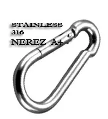 Karabina hasičská DIN 5299C 140x12mm nerez A4