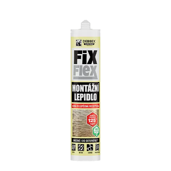 Montážní lepidlo FIX FLEX 280 ml kartuše šedá