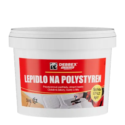 Lepidlo na polystyren 3 kg kbelík bílá