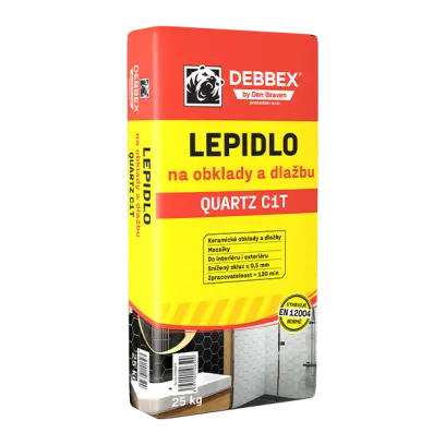 Lepidlo na obklady a dlažbu QUARTZ C1T 25 kg pytel šedá