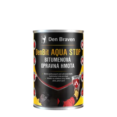 DenBit AQUA STOP - Bitumenová opravná hmota 1 kg plechovka černá