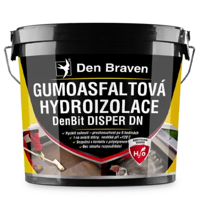 DenBit DISPER DN - Gumoasfaltová hydroizolace 5 kg kbelík