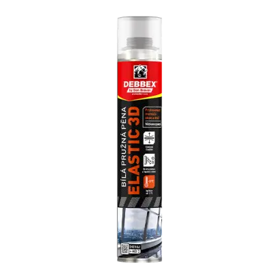 Bílá pružná pěna ELASTIC 3D 750 ml pistolová dóza bílá