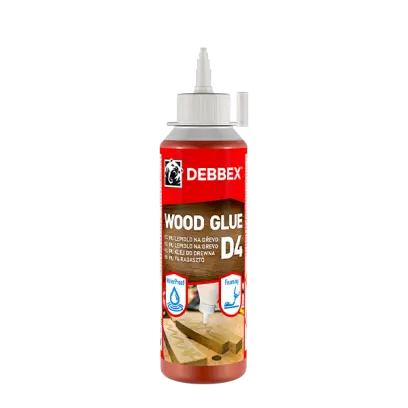 Polyuretanové lepidlo na dřevo D4 250 g dóza medově hnědá