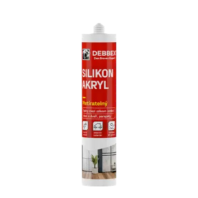 Silikon akryl 280 ml kartuše bílá, po vytvrzení transparentní