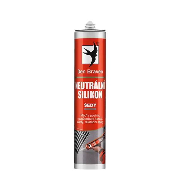 Neutrální silikon 280 ml kartuše šedá