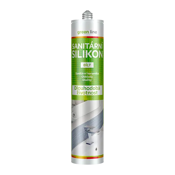 Sanitární silikon Green Line 280 ml kartuše bílá Sanitární silikon Green Line 280 ml kartuše bílá