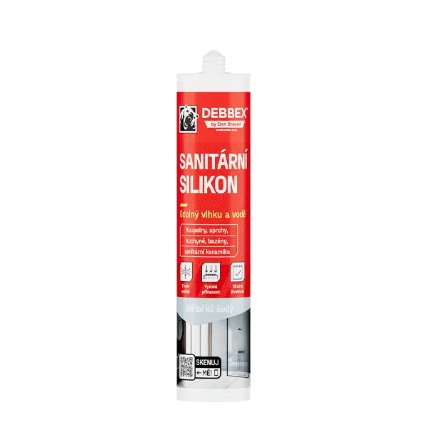 Sanitární silikon 280 ml kartuše stříbřitě šedá