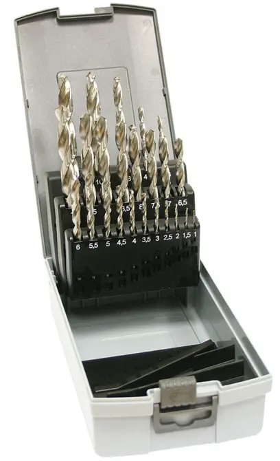 Sada vrtáků 24-dílná, 1,00-10,00x0,5mm+3,3+4,2+6,8+10,2+10,5 S338RCZ002HSS, plastová krabička