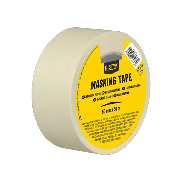 Maskovací páska 50 mm, délka 50 m 50 m světle žlutá