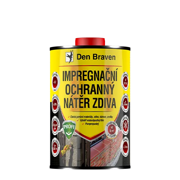 Impregnační a ochranný nátěr zdiva PROFI 1 l plechová dóza transparentní Impregnační a ochranný nátěr zdiva PROFI 1 l plechová dóza transparentní