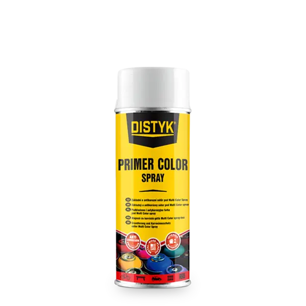 Primer color spray 400ml RAL9003 Signální bílá DISTYK EU CZ-SK-HU-PL-DE