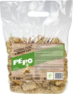 PE-PO podpalovač z dřevité vlny, 100 podpalů