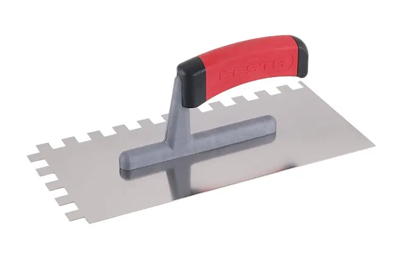 Hladítko FESTA nerez gumová rukojeť 280x130mm zub e12 Hladítko FESTA nerez gumová rukojeť 280x130mm zub e12
