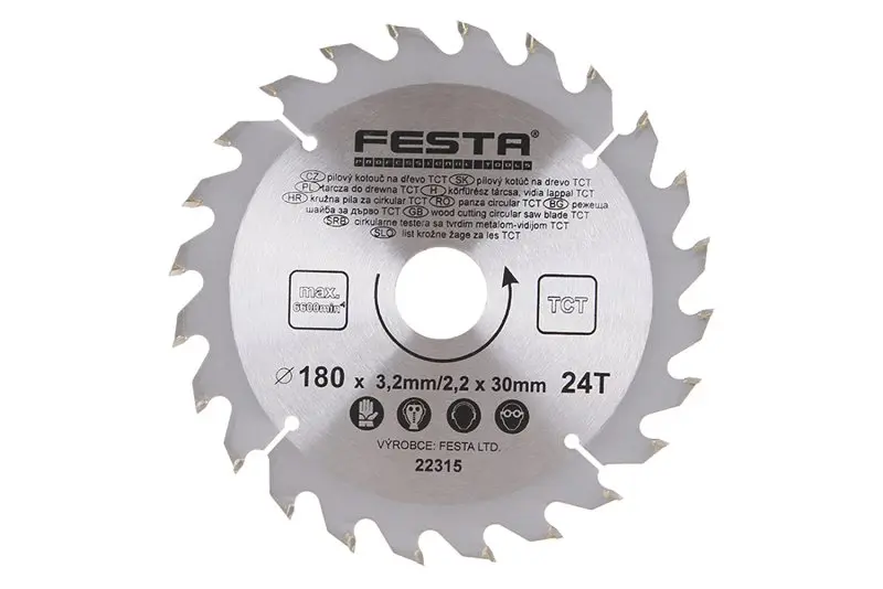 Kotouč pilový FESTA SK 180/3.2/30mm 24T Kotouč pilový FESTA SK 180/3.2/30mm 24T