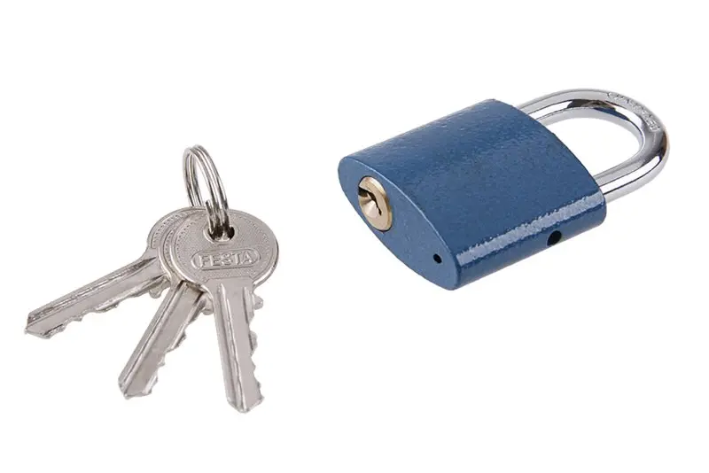 Zámek visací FESTA modrý 38mm Zámek visací FESTA modrý 38mm