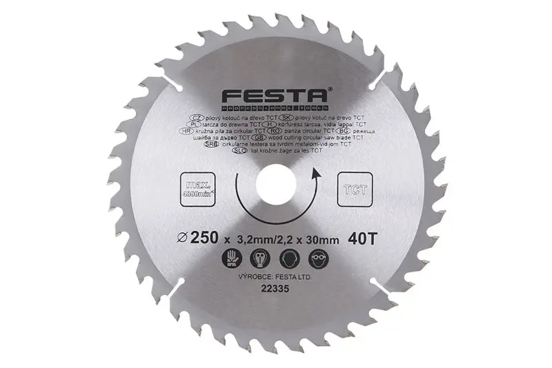 Kotouč pilový FESTA SK 250/3.2/30mm 40T Kotouč pilový FESTA SK 250/3.2/30mm 40T
