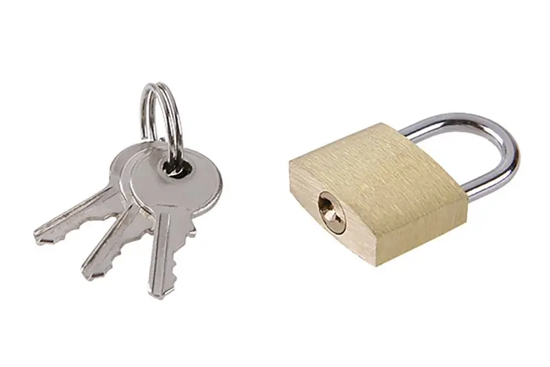 Zámek visací mosaz 20mm Zámek visací mosaz 20mm