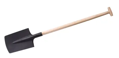 Rýč oblý černý 21x30cm s násadou T (61018.01)