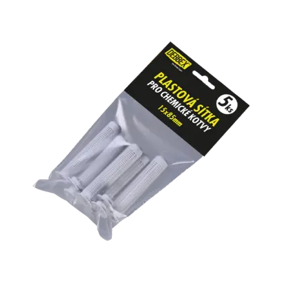 Plastová sítka pro kotvení do dutých materiálů v blistru Ø 12 × 50 mm 5 ks