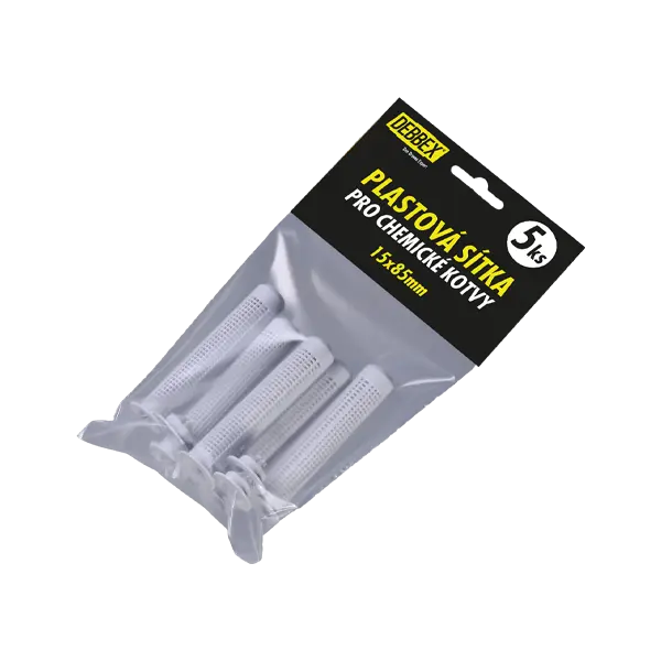Plastová sítka pro kotvení do dutých materiálů v blistru Ø 12 × 50 mm 5 ks