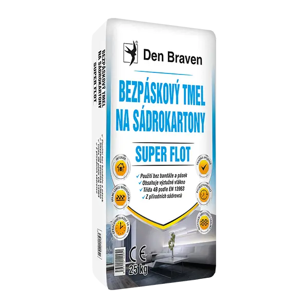 Bezpáskový tmel na sádrokartony SUPER FLOT 5 kg pytel bílá