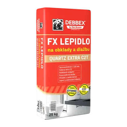 FX lepidlo na obklady a dlažbu QUARTZ EXTRA C2T 25 kg pytel šedá