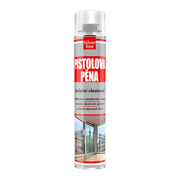 Pistolová pěna Silver Line 750 ml pistolová dóza žlutá Pistolová pěna Silver Line 750 ml pistolová dóza žlutá