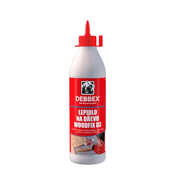 Lepidlo na dřevo WOODFIX D3 5 kg kbelík bílá, po vytvrzení transparentní