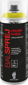 BALSPREJ vrchní univerzální akrylová barva ve spreji, RAL 1016 žluť sírová, 400 ml