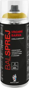 BALSPREJ vrchní univerzální akrylová barva ve spreji, RAL 1021 žlutá hořčičná, 400 ml