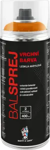 BALSPREJ vrchní univerzální akrylová barva ve spreji, RAL 1028 žlutá melounová, 400 ml