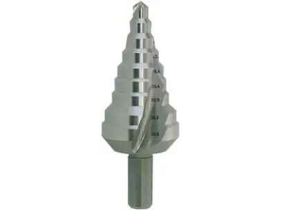 Vrták stupňovitý HSS 6-30,5mm/9st. - PG 6-9-12,5-15,2-18,6-20,4-22,5-28,3-30,5 stopka 10mm