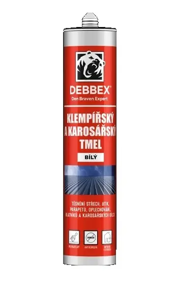 Klempířský a karosářský tmel 280ml bílý