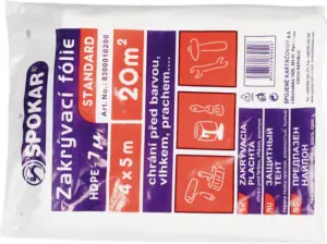 Spokar Standard zakrývací fólie na malování, 7 µ, 20 m², 4 × 5 m Spokar Standard zakrývací fólie na malování, 7 µ, 20 m², 4 × 5 m
