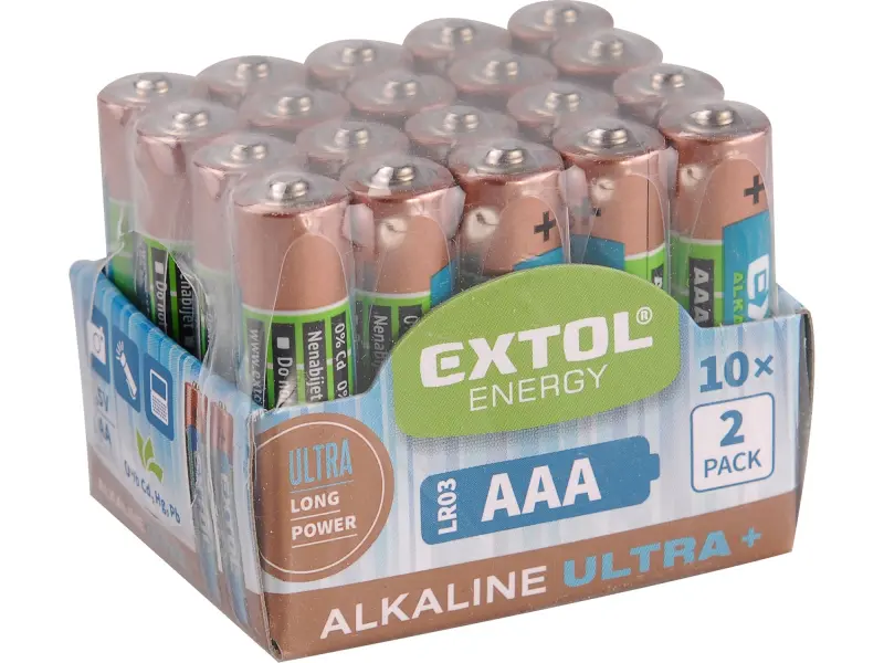 baterie alkalické, 20ks, 1,5V AA (LR6) baterie alkalické, 20ks, 1,5V AA (LR6)