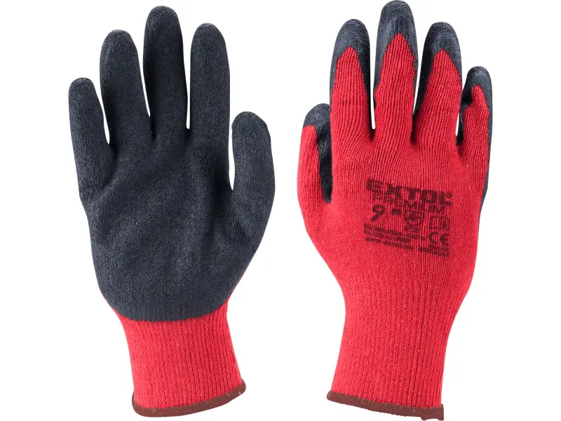 rukavice bavlněné polomáčené v latexu, velikost 9 rukavice bavlněné polomáčené v latexu, velikost 9